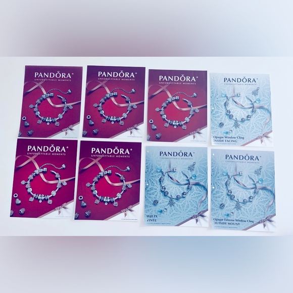 Pandora 3 NEW Ornaments in Ceramic with sparkling CZ’s, free stickers. - Picture 2 of 2